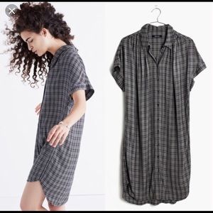 Madewell Central Shirt Dress in Thompson Plaid